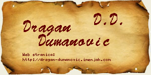 Dragan Dumanović vizit kartica